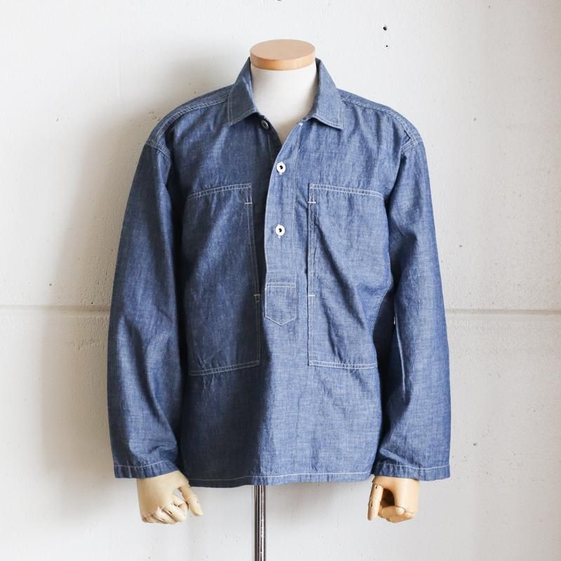 POST O'ALLS ARMY SHIRT　Indigo Chambray