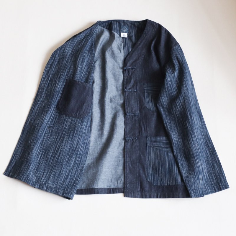 POST O'ALLS POST Chinois DV　 light denim x ikat indigo combo