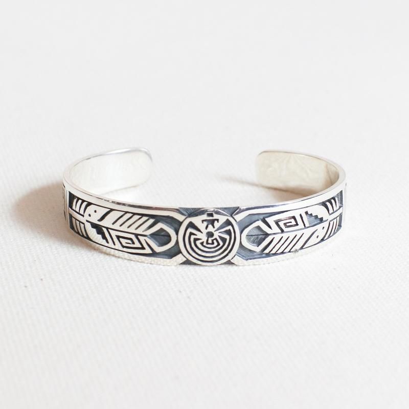Hopi マンインメイズ Sterling Silver バングル（Hopi