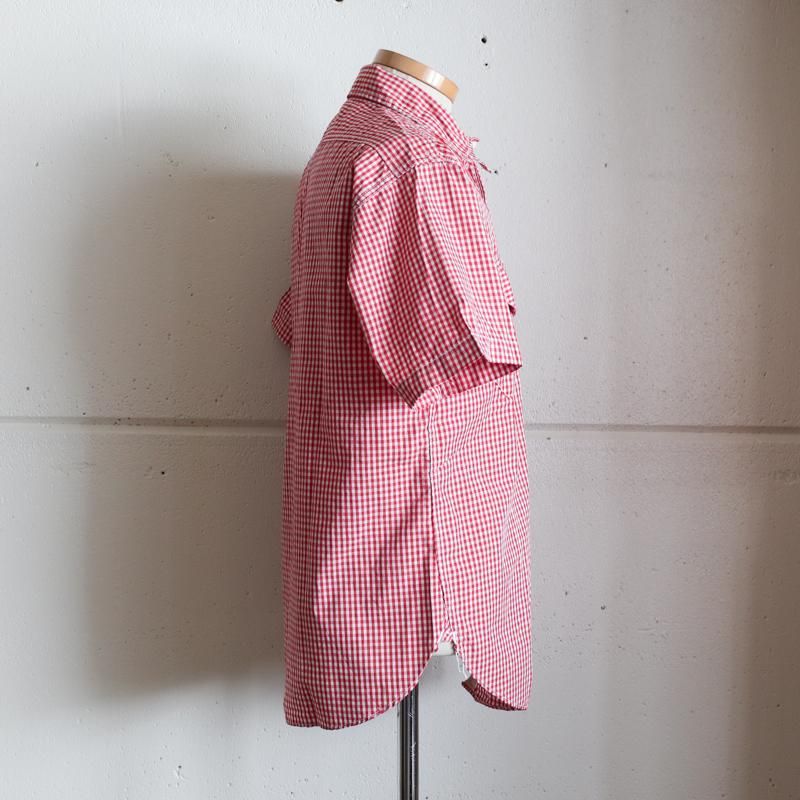 POST OVERALLS【ポストオーバーオールズ】Gingham check shirt