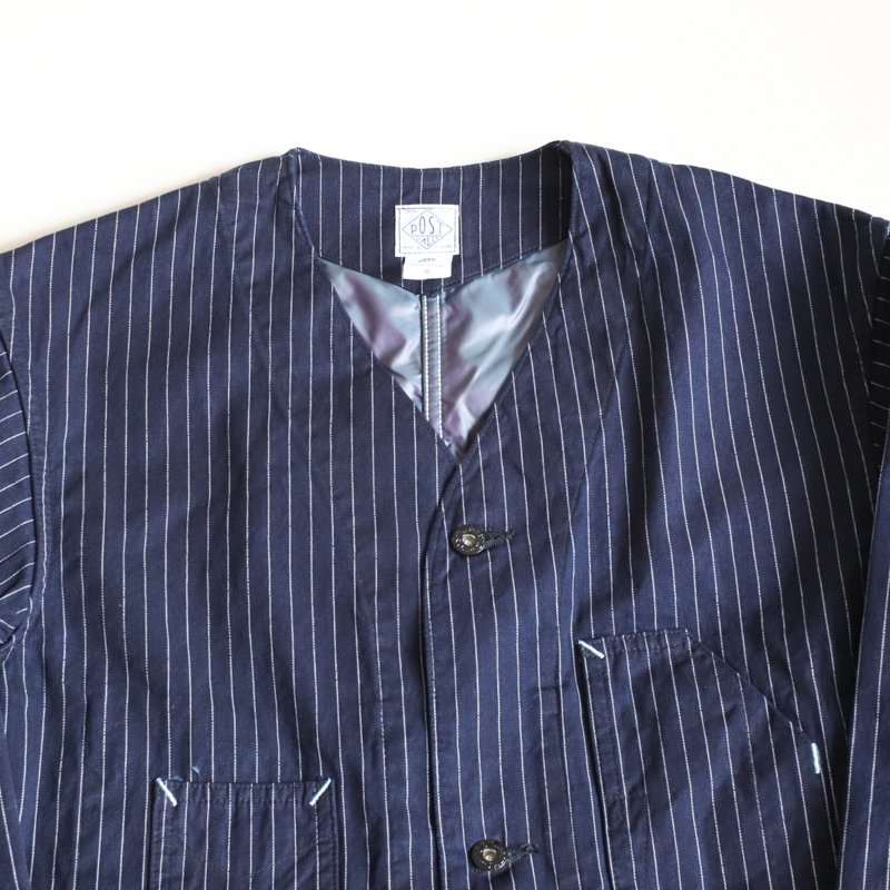 POST O'ALLS De Luxe　Railroader 2DV 　Gangster Stripe　Indigo