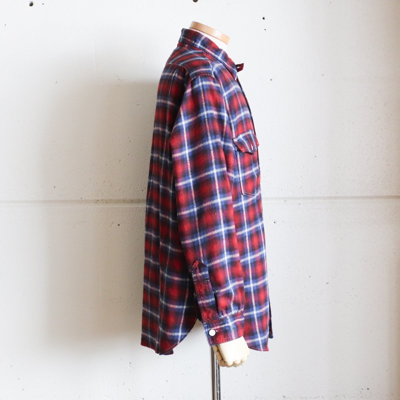 POST O'ALLS THE NAVY CUT 2 　Cotton Flannel Plaid 　Red