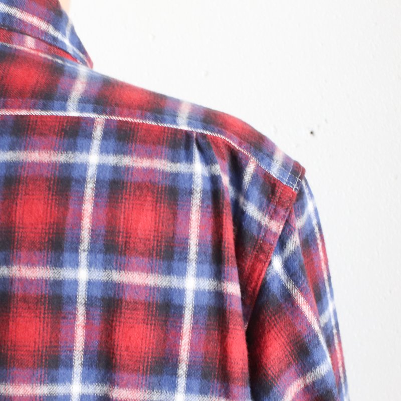 THE NAVY CUT 2 　Cotton Flannel Plaid 　Red

