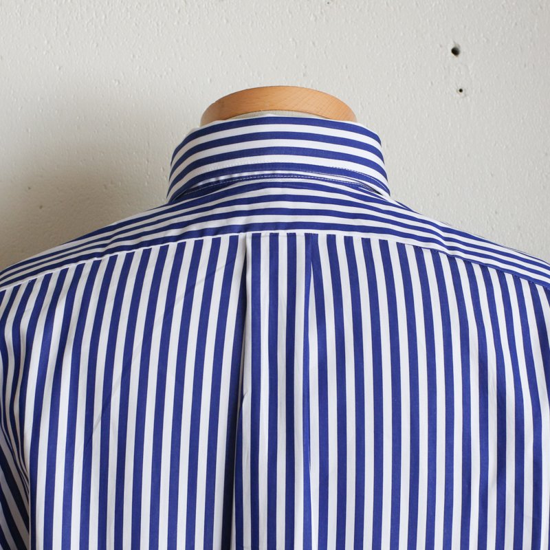 INDIVIDUALIZED SHIRTS Barber Stripe Navy 　Classic Fit