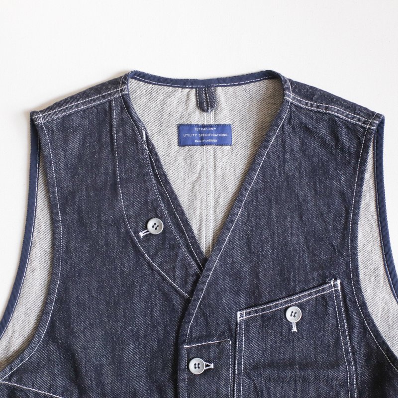 1ST PAT-RN 【ファーストパターン】 Service Work Vest Indigo - 大阪