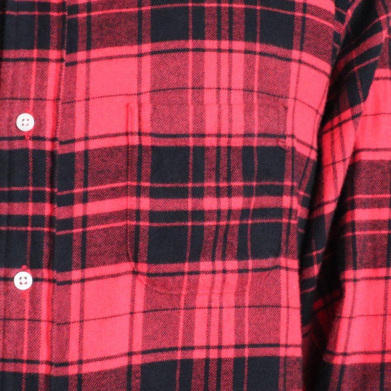 Check Flannel B.D -Standard fit- / Red
