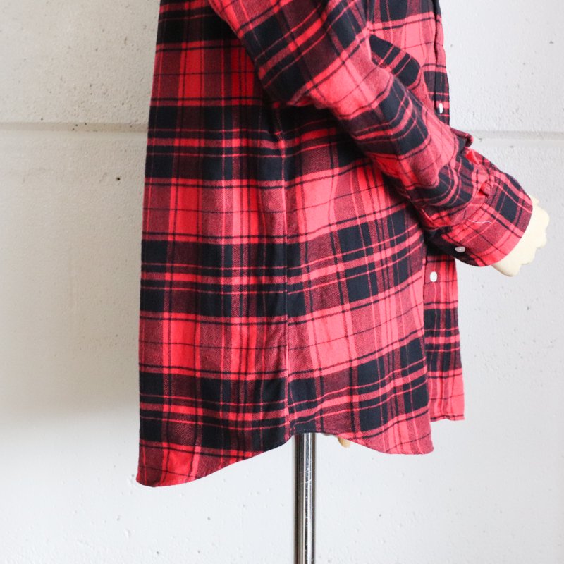 Check Flannel B.D -Standard fit- / Red