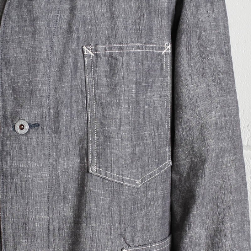 POST O'ALLS POST 43DV 　Slub Dungaree 　Grey