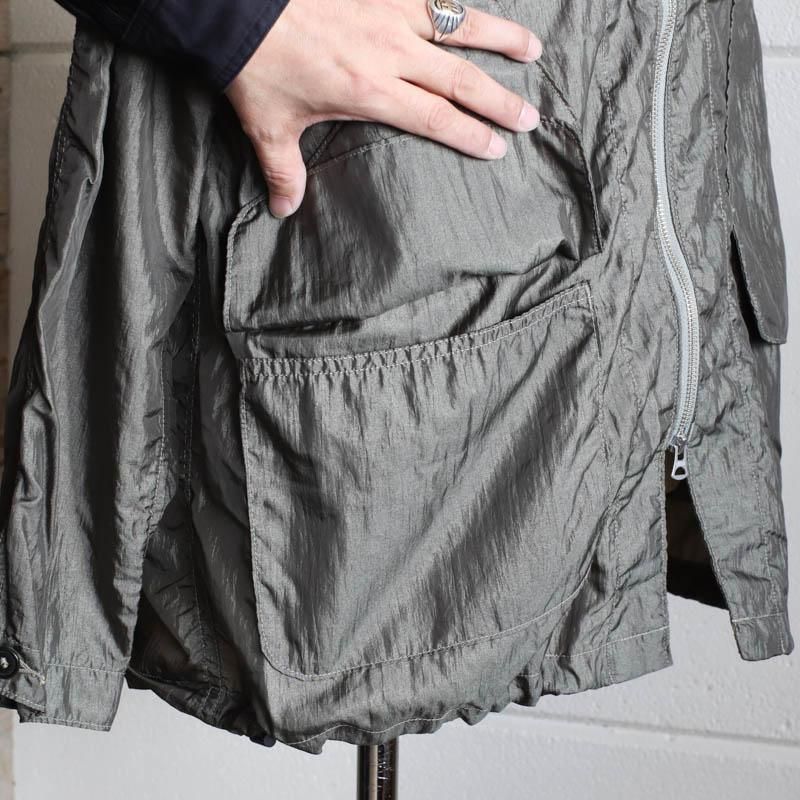 POST O'ALLS DEE V 　Crinkle Nylon Taffeta　　Olive