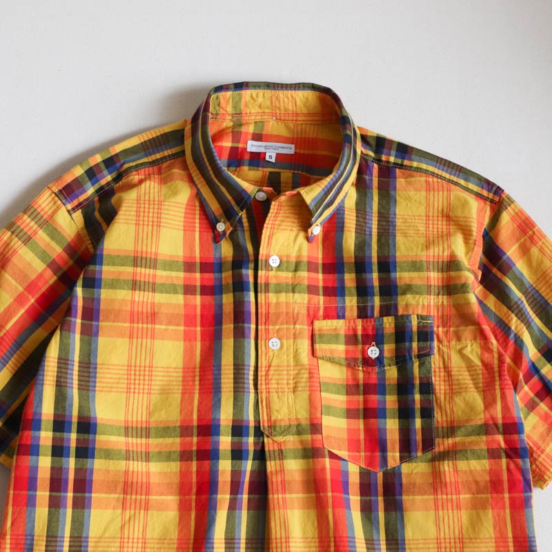 ENGINEERED GARMENTS Popover BD Shirt 　Gold Cotton Plaid