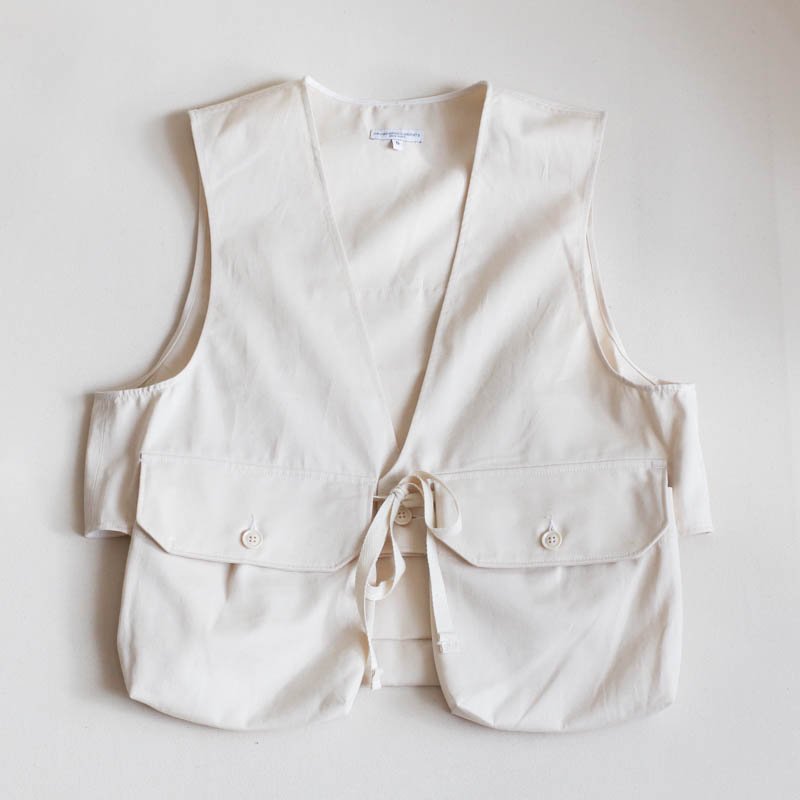 ENGINEERED GARMENTS Fowl Vest 　6.5oz Flat Twill　Natural