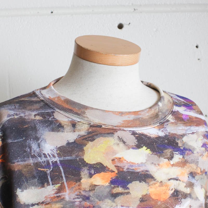 S/S Crew Neck Sweat Shirt - Poly Jersey / Painting Pt.BrownPurple