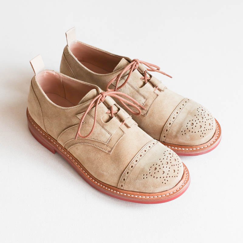 Punched Cap Ghillie Shoes Gaucho Suede