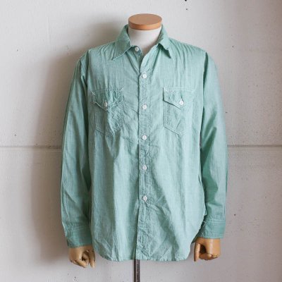 New Light Shirt　Cotton/linen feather　green