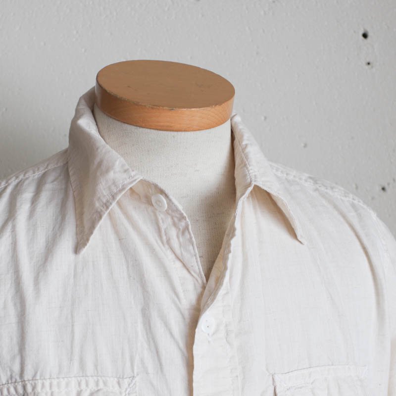 POST O'ALLS 【ポストオーバーオールズ】New Light Shirt　Cotton/linen feather　Natural -  UNCLE SAM【アンクルサム】 大阪 アメリカ村のセレクトショップ / Online Store