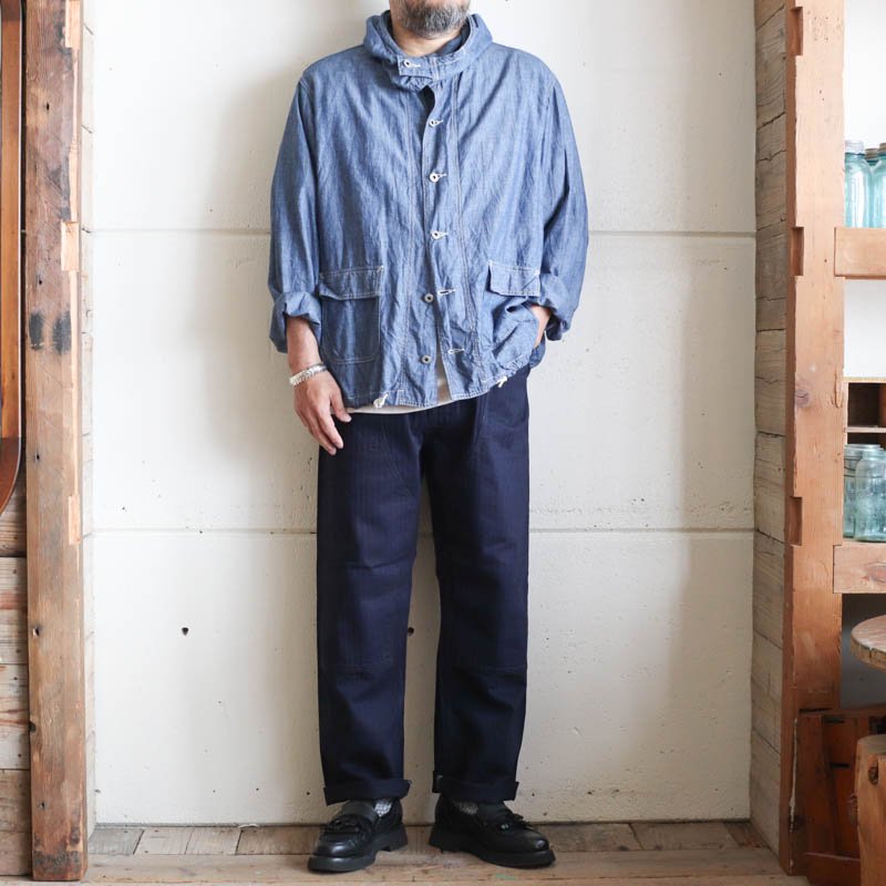 POST O'ALLS E-Z DND 　Herringbone Denim 　　Double indigo