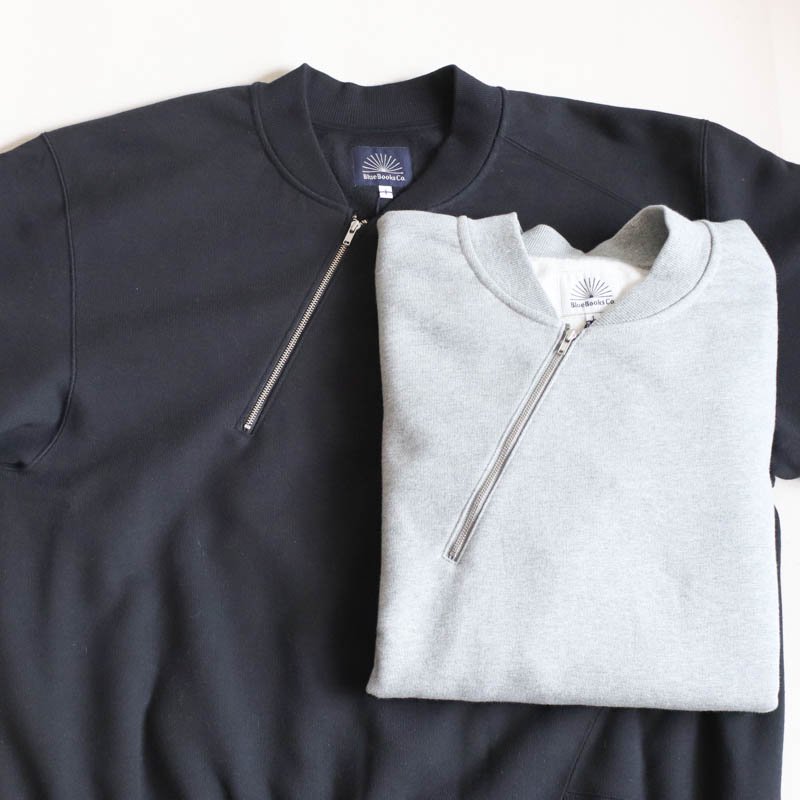 Blue Books Co.【ブルーブックス】Twisty Sweatshirts Halfzip Grey