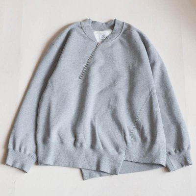 Twisty Sweatshirts　Halfzip　Grey