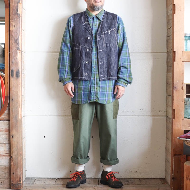 ENGINEERED GARMENTS【エンジニアードガーメンツ】Work Shirt Heavy Twill Plaid Green - 大阪 /  UNCLESAM【アンクルサム】