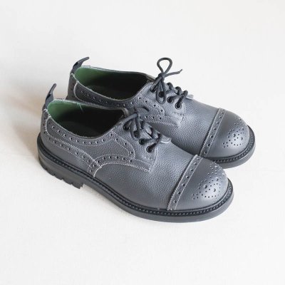 Toe Cap Derby Brogue Shoe GrayUK8-饹Sale-