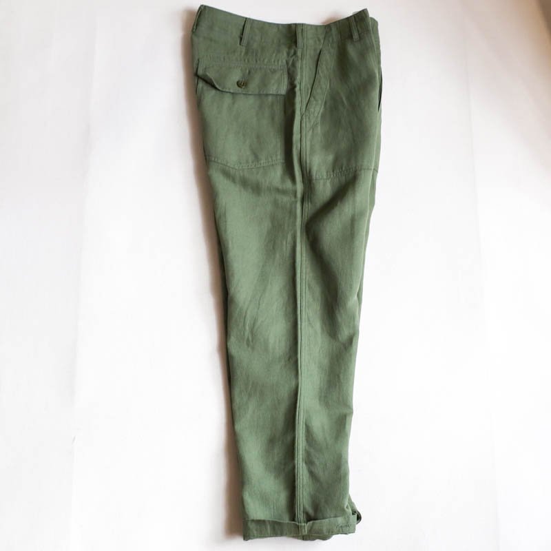 ENGINEERED GARMENTS Fatigue Pant　Olive Cotton Hemp Satin