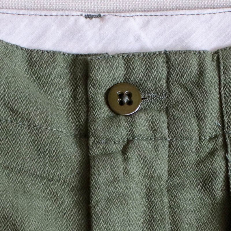 ENGINEERED GARMENTS Fatigue Pant　Olive Cotton Hemp Satin