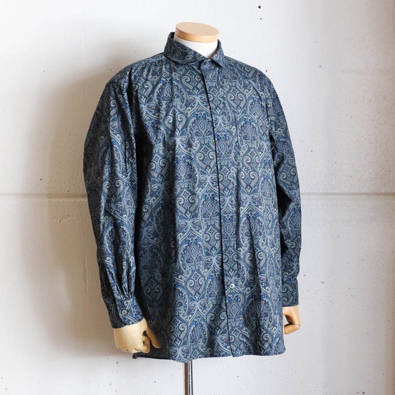 ENGINEERED GARMENTS Rounded Collar Shirt - Cotton Paisley Print