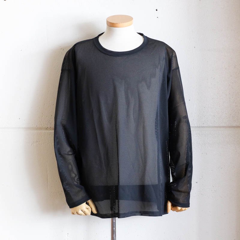 South2 West8 【サウスツーウエストエイト】S.S. Crew Neck Shirt - Knit Mesh　Black　- 大阪 /  UNCLESAM【アンクルサム】