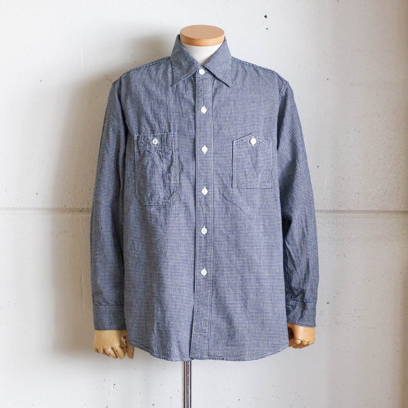 No.6 Shirt Cotton/Linen GinghamIndigo