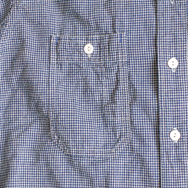No.6 Shirt Cotton/Linen GinghamIndigo