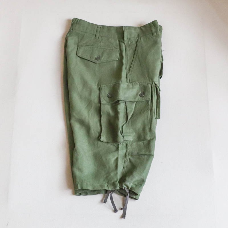 ENGINEERED GARMENTS FA Short　Olive Cotton Hemp Satin