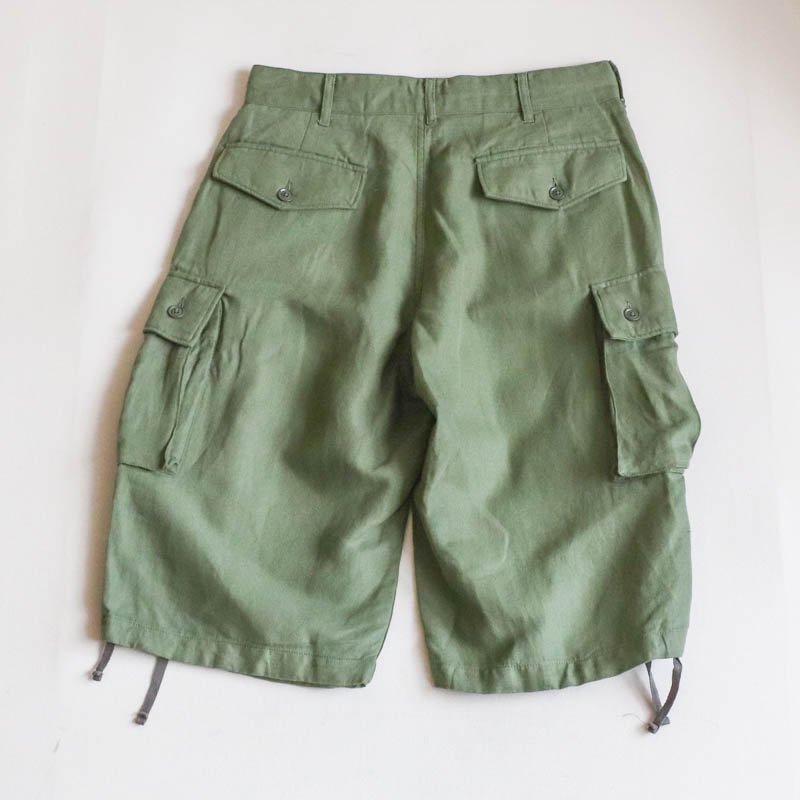 ENGINEERED GARMENTS FA Short　Olive Cotton Hemp Satin