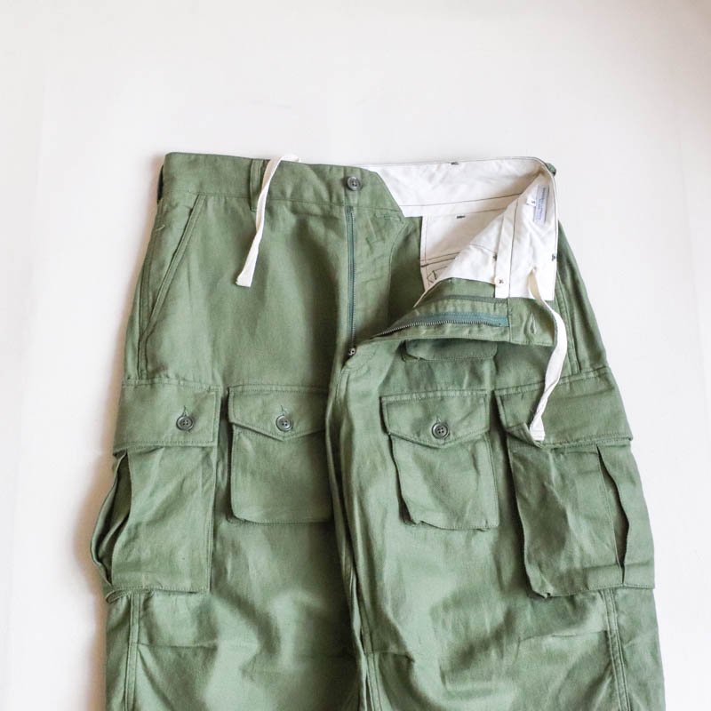 ENGINEERED GARMENTS FA Short　Olive Cotton Hemp Satin