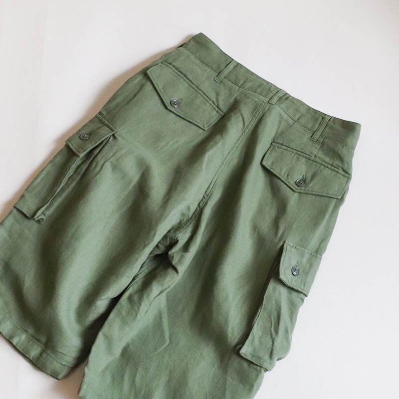 ENGINEERED GARMENTS FA Short　Olive Cotton Hemp Satin