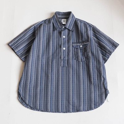 New Basic Pullover ShirtS/SBlue Stripe 
