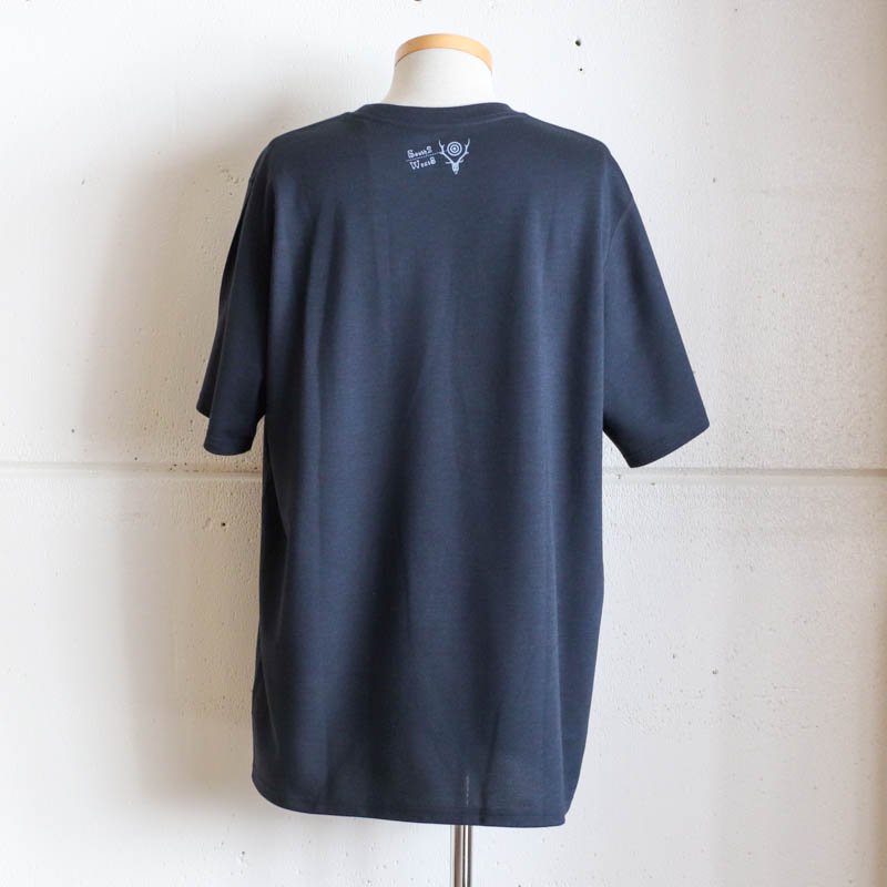 South2 West8 S/S CREW NECK TEE 　Skull & Target　Balck