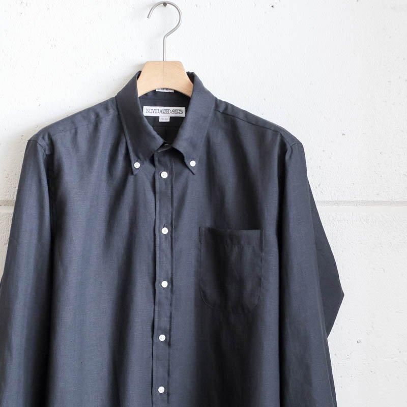 INDIVIDUALIZED SHIRTS Black Linen B.D　Classic Fit