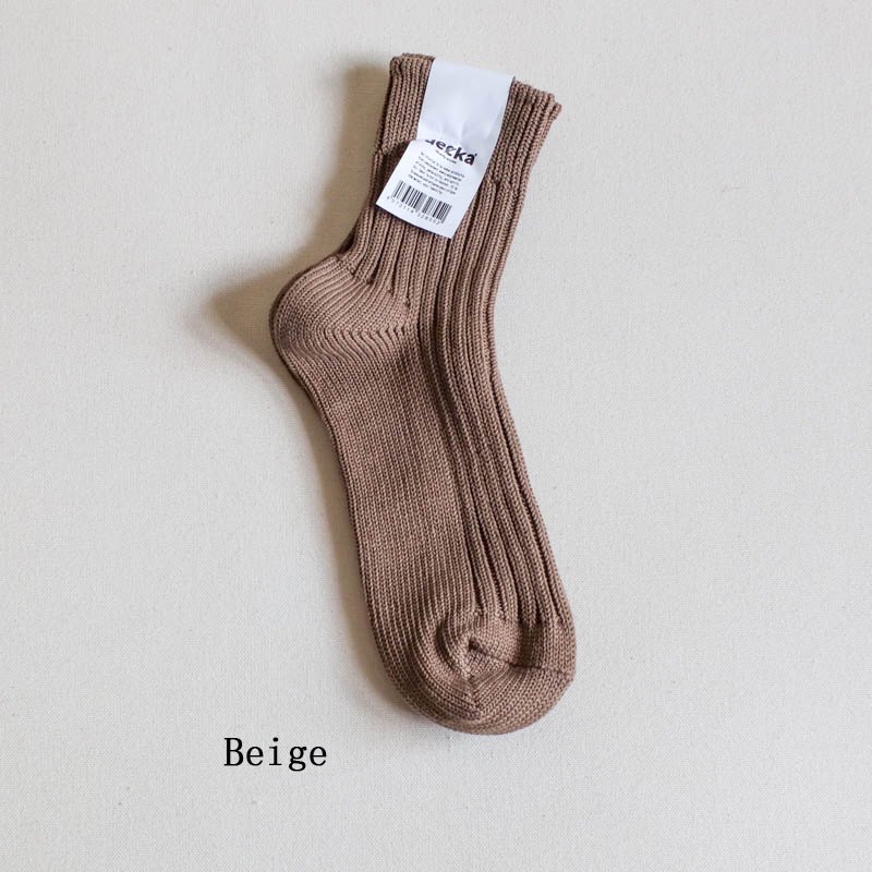 Low Gauge Rib Socks  Short Length