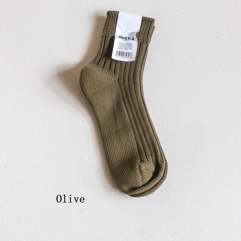 Low Gauge Rib Socks  Short Length