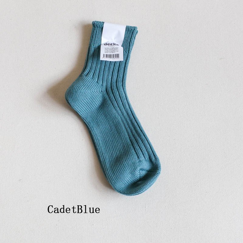 Low Gauge Rib Socks  Short Length