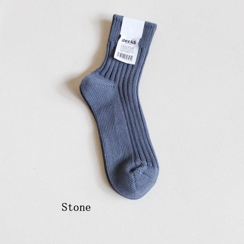 Low Gauge Rib Socks  Short Length