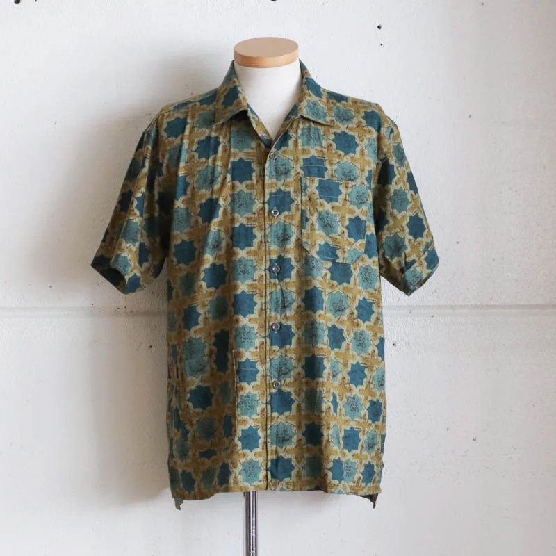 CAMP SHIRTCotton Cross Batik