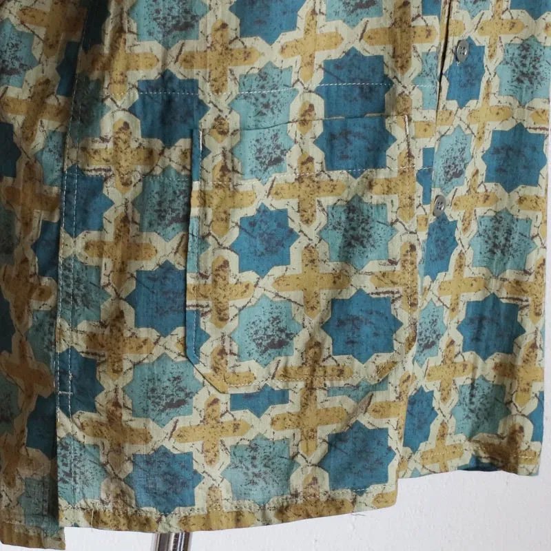 CAMP SHIRTCotton Cross Batik