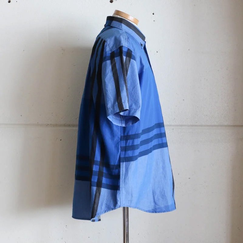 Popover BD Shirt Blue Cotton Big Plaid