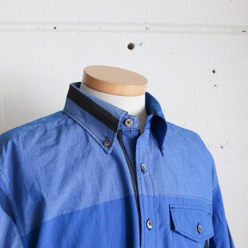 Popover BD Shirt Blue Cotton Big Plaid