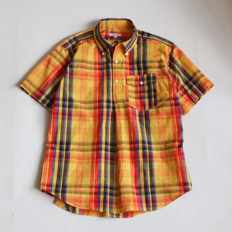 ENGINEERED GARMENTS Popover BD Shirt 　Gold Cotton Plaid