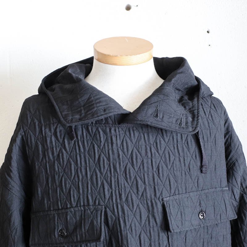 ENGINEERED GARMENTS【エンジニアードガーメンツ】Cagoule Shirt - Polyester Geo Quilt Black-  大阪 / UNCLESAM【アンクルサム】