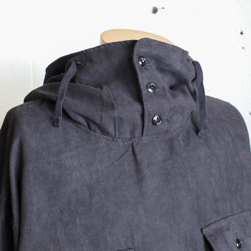 ENGINEERED GARMENTS Cagoule Shirt - Lt.Weight Fake Suede　Black