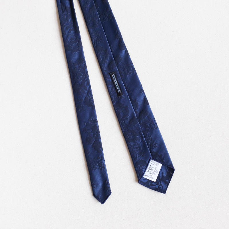 Neck Tie -  CP Floral Damask SatinNavy

