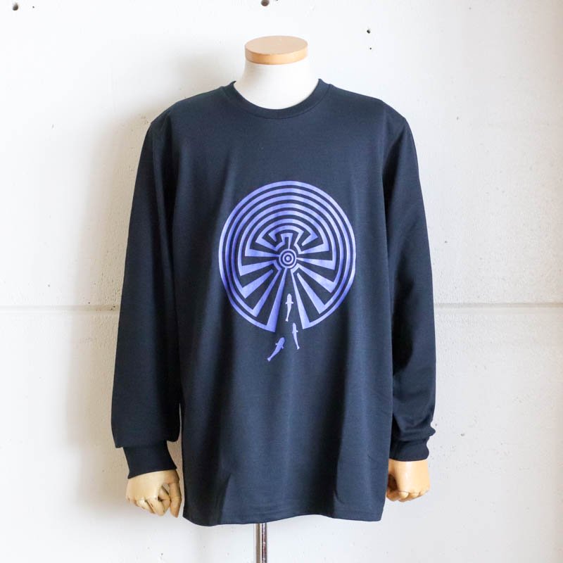 L/S CREW NECK TEE MAZEBlack